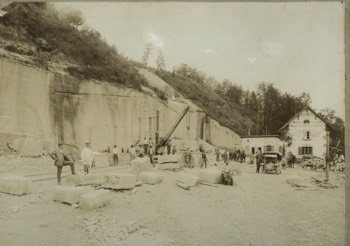  Photo des employés de la carrière en 1915 